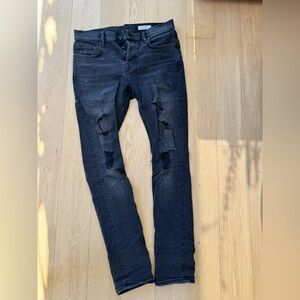 All Saints Distressed/Ripped Black Jeans - Men’s 31
